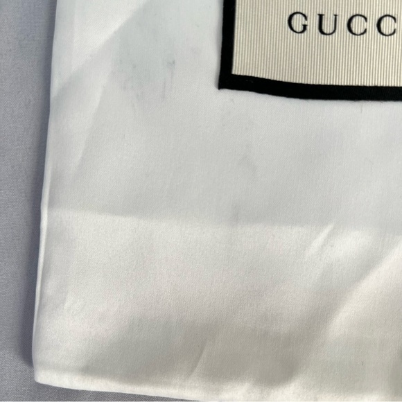 Gucci Dust Bag Travel Duster Shoe Protector Satin 16”x 6” rectangle white - Picture 4 of 10